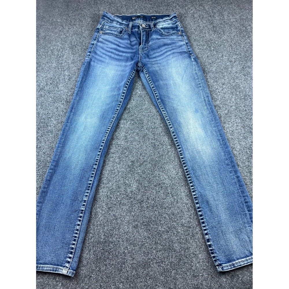 BKE Alec Slim Straight Jeans Mens 28x30 Medium Wash Stretch Denim Blue